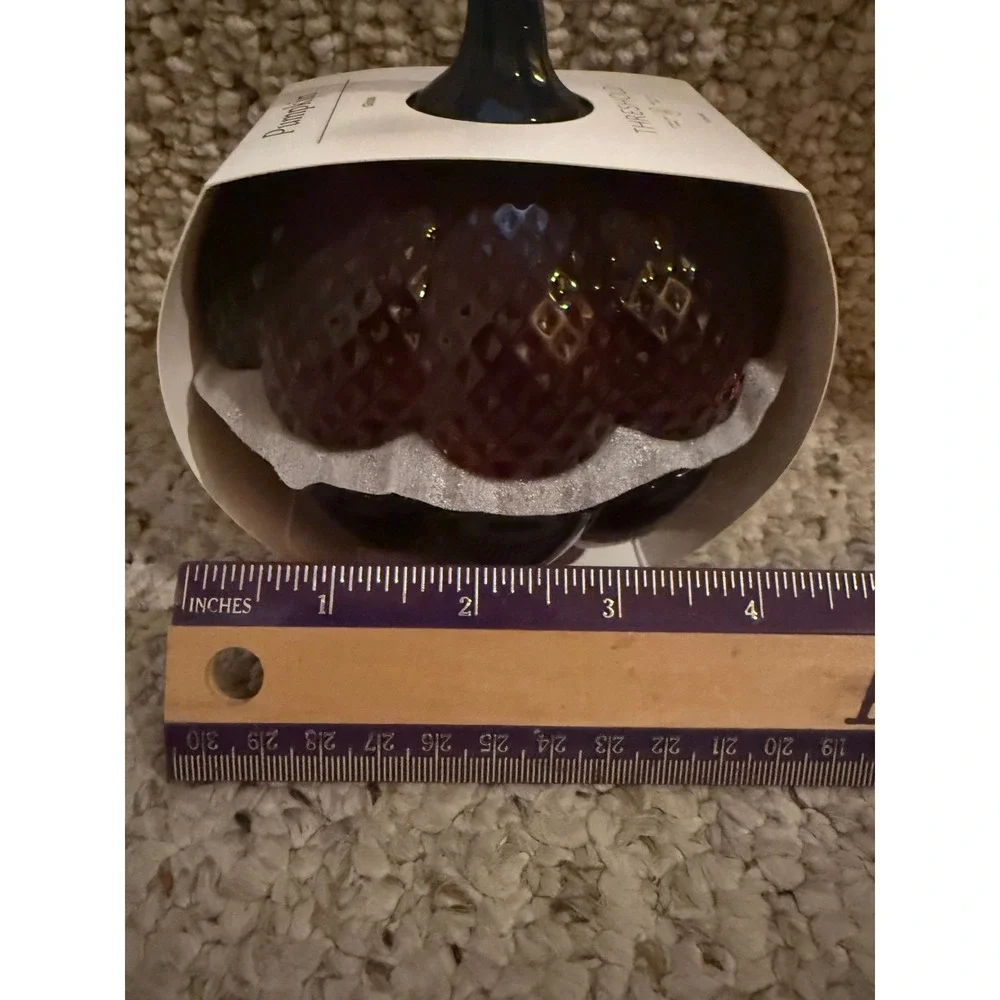 Threshold brown Glass Fall Pumpkin candy jar decor Halloween Thanksgiving